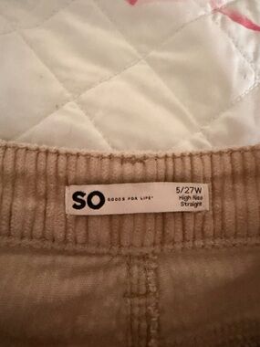 SO Kids High-Rise Straight Jeans in Tan